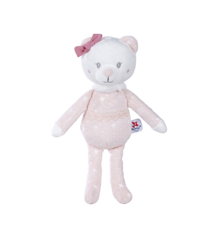  - boone glow peluche ours rose 25 cm 
